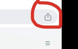 Bouton de partage sur iPhone